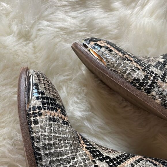 Report Barrie Womens Multicolor Snakeskin Block Heel Mule Size 8.5 - Picture 7 of 11